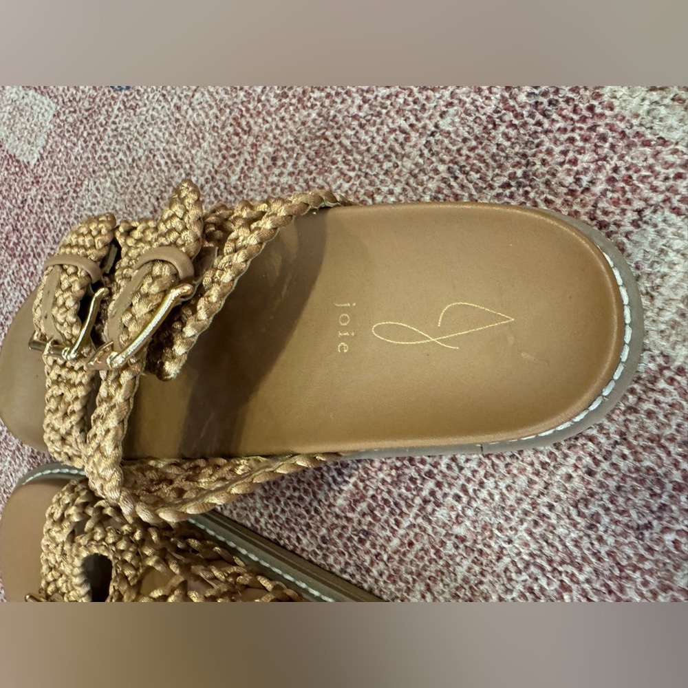 Joie women’s weaver slide sandal in golden taupe size 8 - Picture 5 of 9